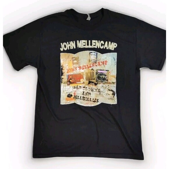 2017 JOHN MELLENCAMP Sad Clowns and Hillbillies Concert Tour Large T-Shirt - Picture 1 of 10